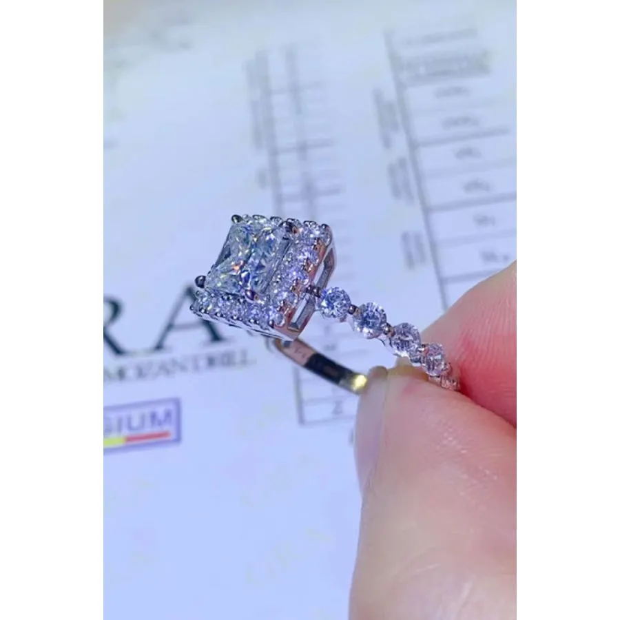 1 Carat Moissanite Square Ring