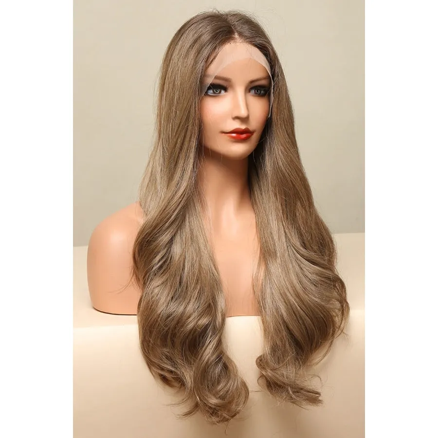 13*2" Lace Front Wigs Synthetic Long Wave 26" 150% Density in Golden Brown