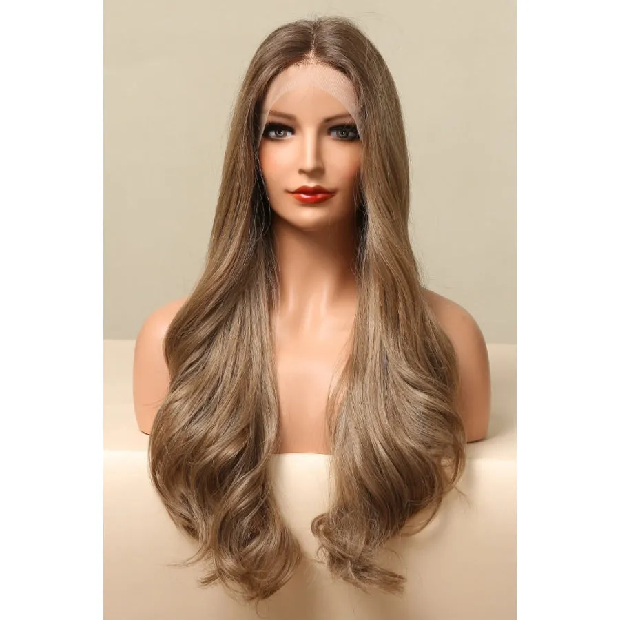 13*2" Lace Front Wigs Synthetic Long Wave 26" 150% Density in Golden Brown