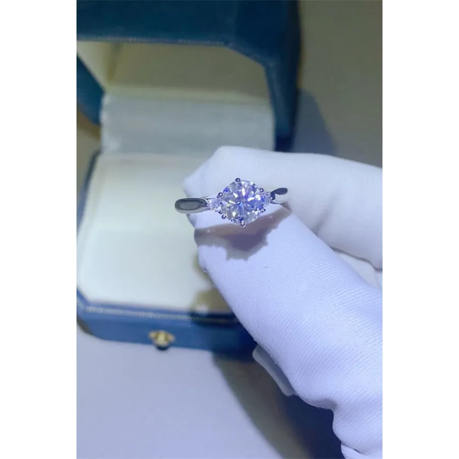 2 Carat Moissanite 925 Sterling Silver Ring