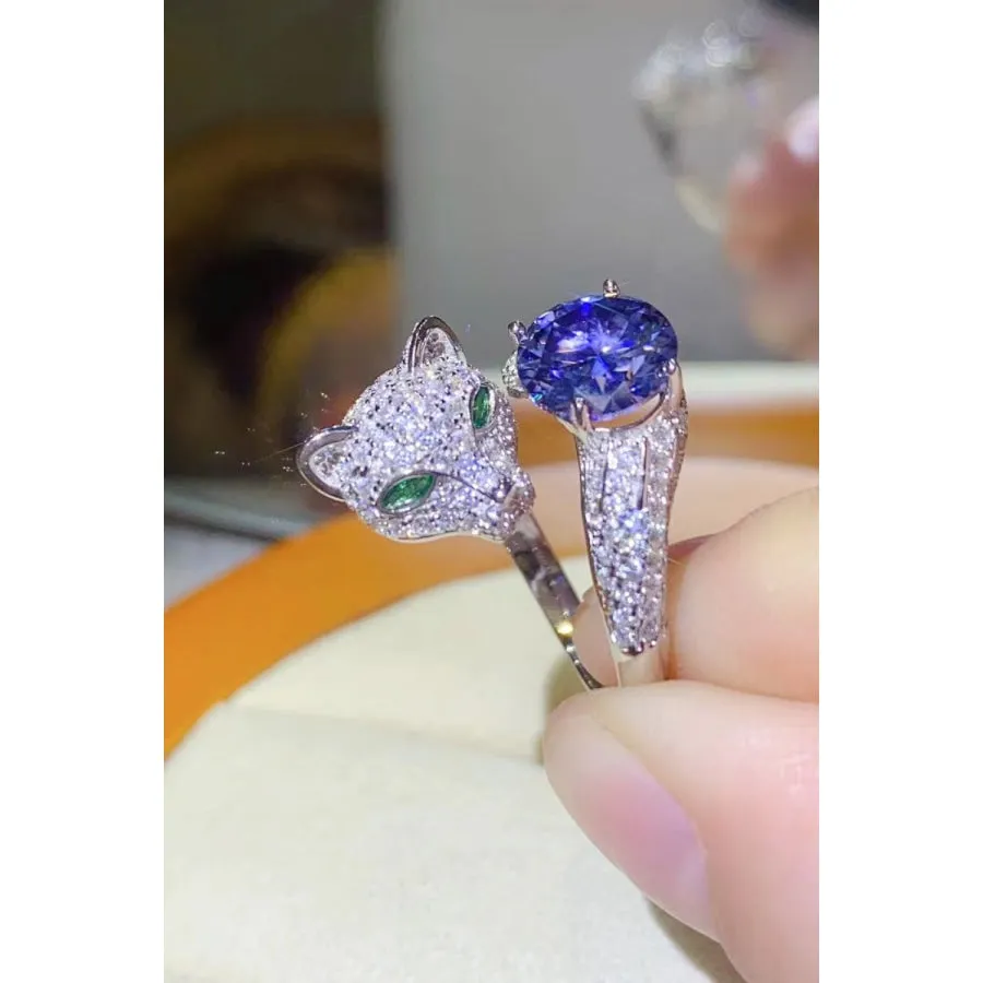 2 Carat Moissanite Adjustable Animal Bypass Ring