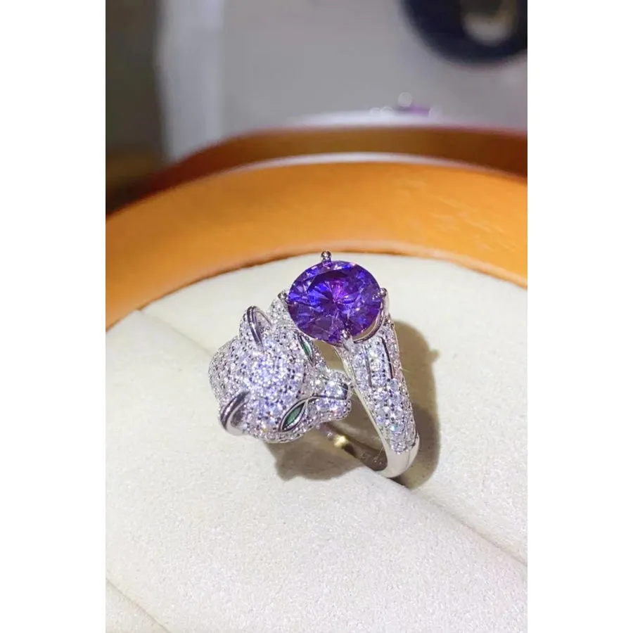 2 Carat Moissanite Adjustable Animal Bypass Ring