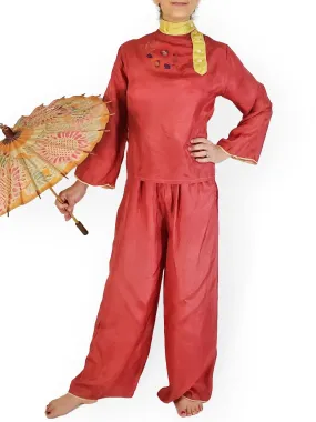 40s Occupied Japan Loungewear and Parasol Set - sm