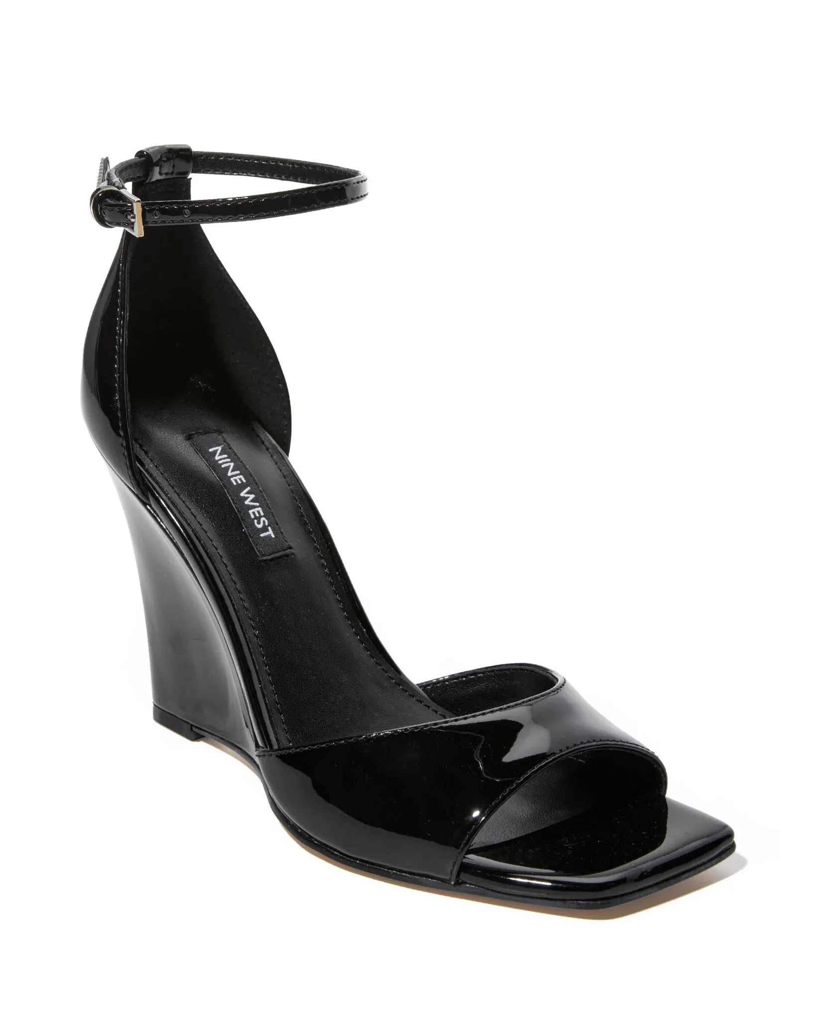 Ankle Strap Wedge Black