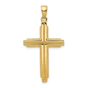 Aura by Martin Binder Gold Textured Outline Cross Necklace