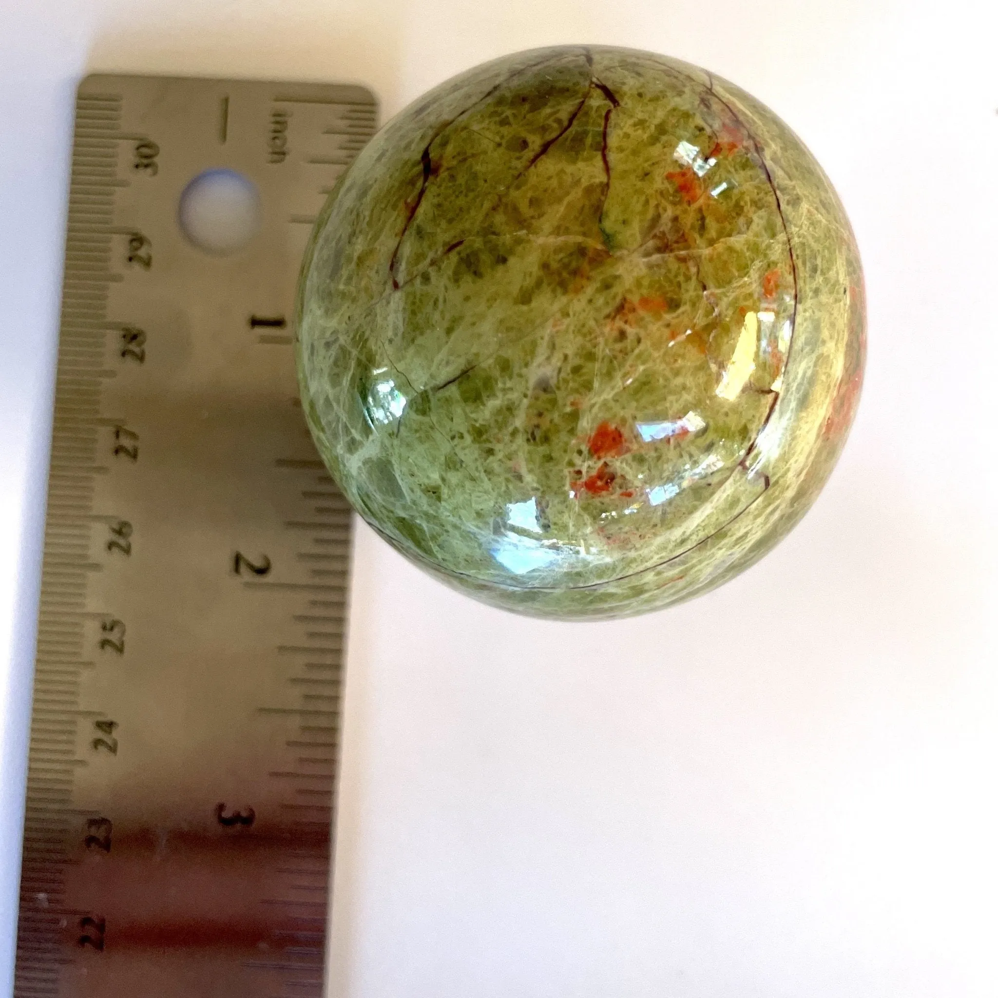 Balancing Rainforest Jasper sphere