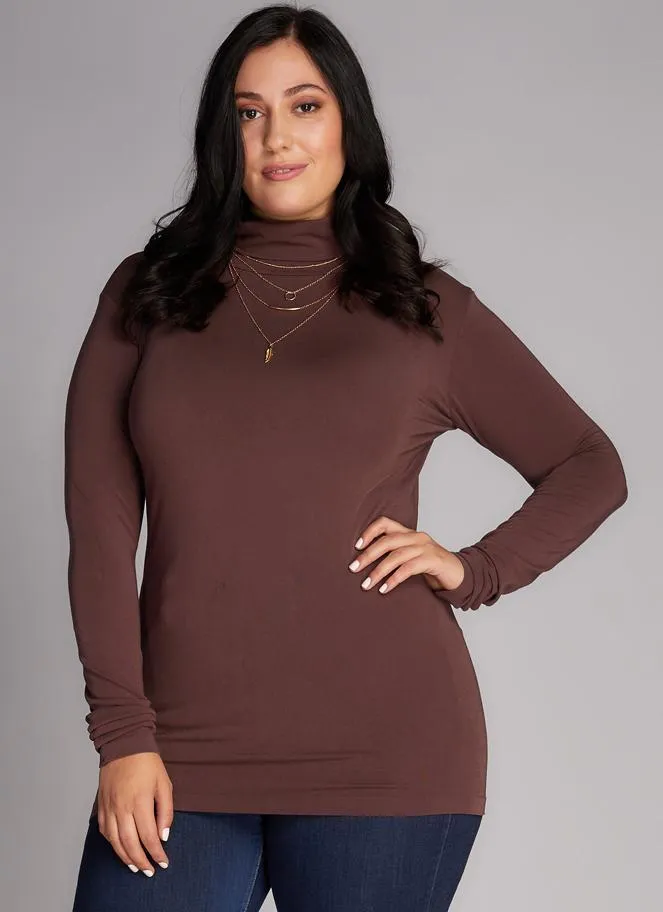 Bamboo Curvy Turtleneck