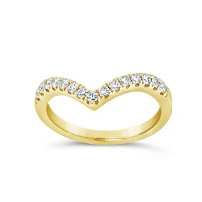 Clara by Martin Binder Diamond Contour V Stacking Ring (0.29 ct. tw.)