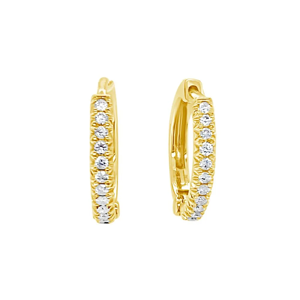 Clara by Martin Binder Diamond Huggie Hoop Earrings (0.17 ct. tw.)