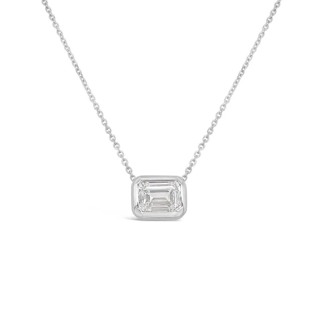 Clara by Martin Binder Emerald Diamond Solitaire Necklace (1.80 ct. tw.)