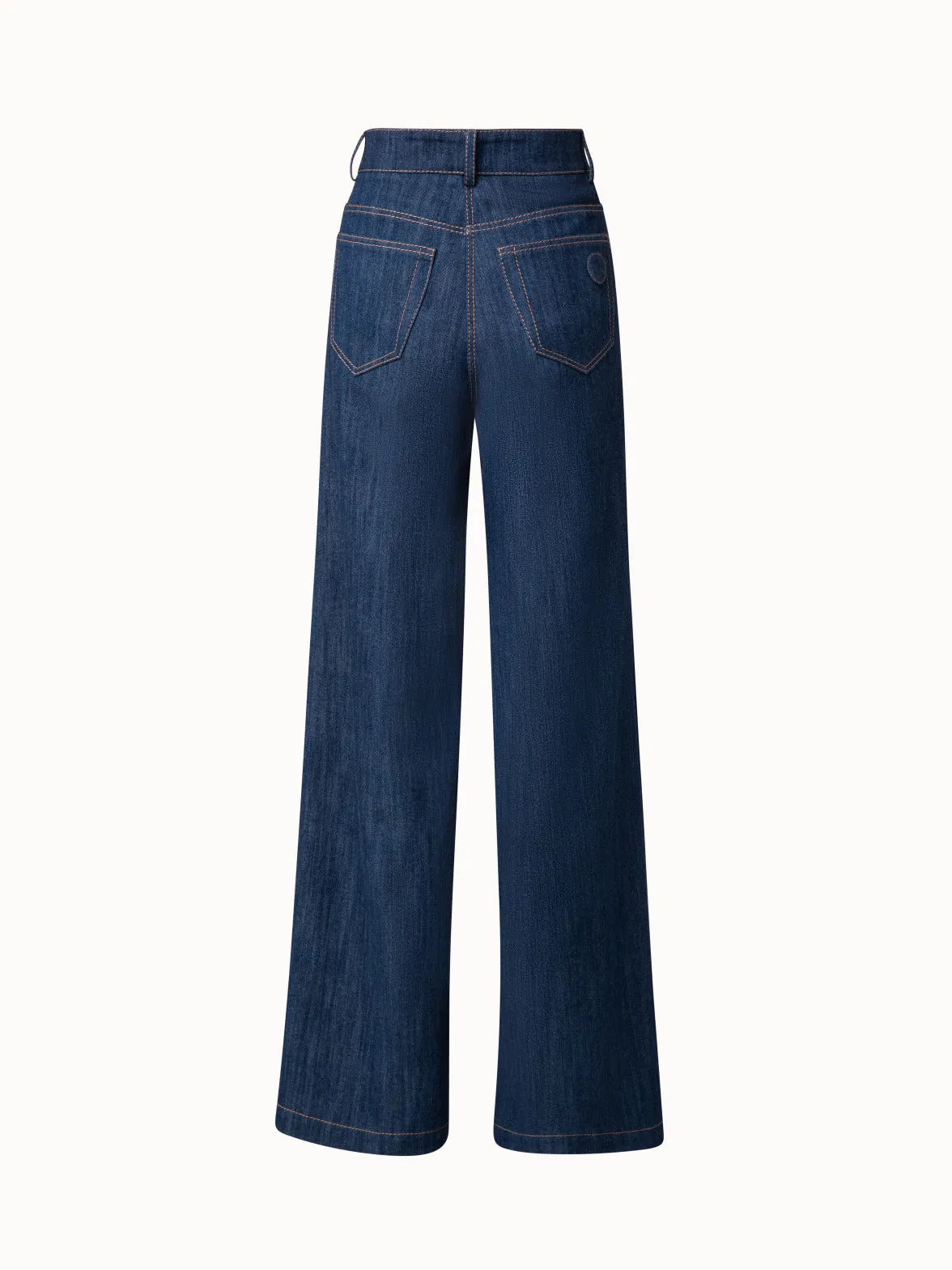 Cooper Hose mit weitem Bein in Stretch Denim