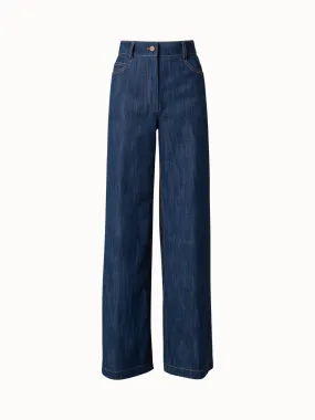 Cooper Hose mit weitem Bein in Stretch Denim