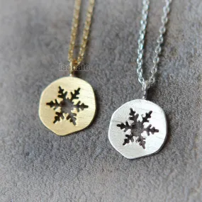 Cutout Snowflake Necklace