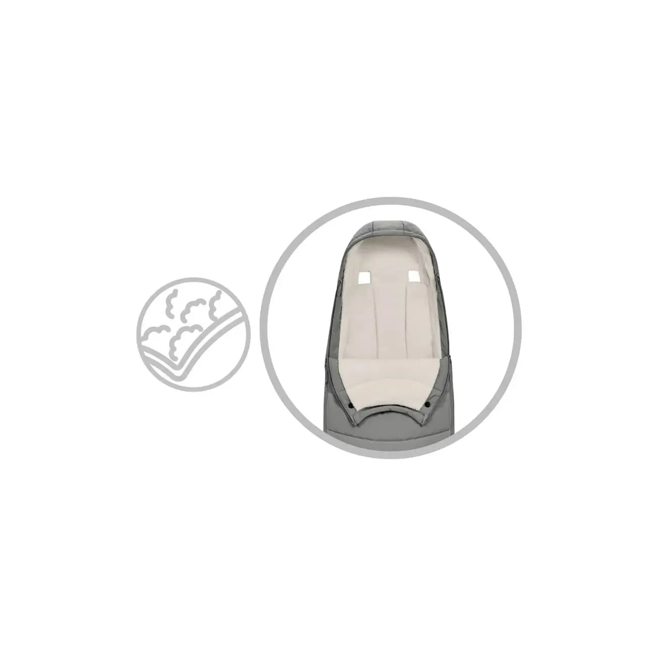 Cybex Platinum Footmuff - Mirage Grey