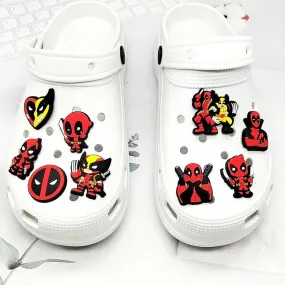 Deadpool Shoes Charms Accessories 9pcs