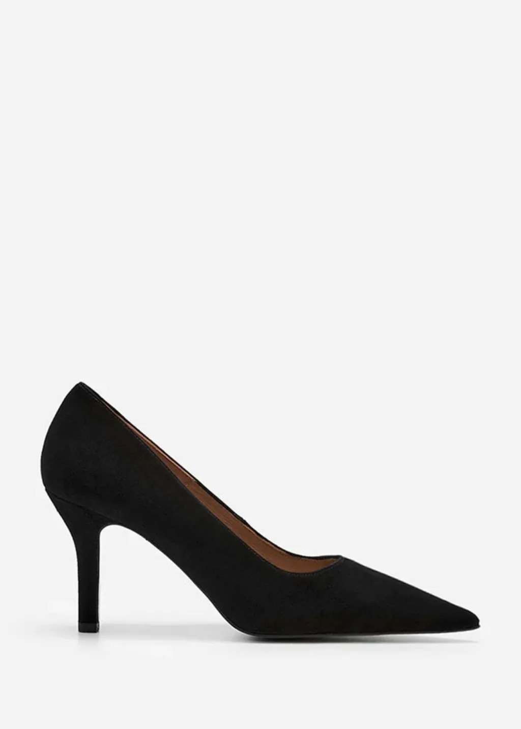 Flattered Roberta Heel in Black Suede