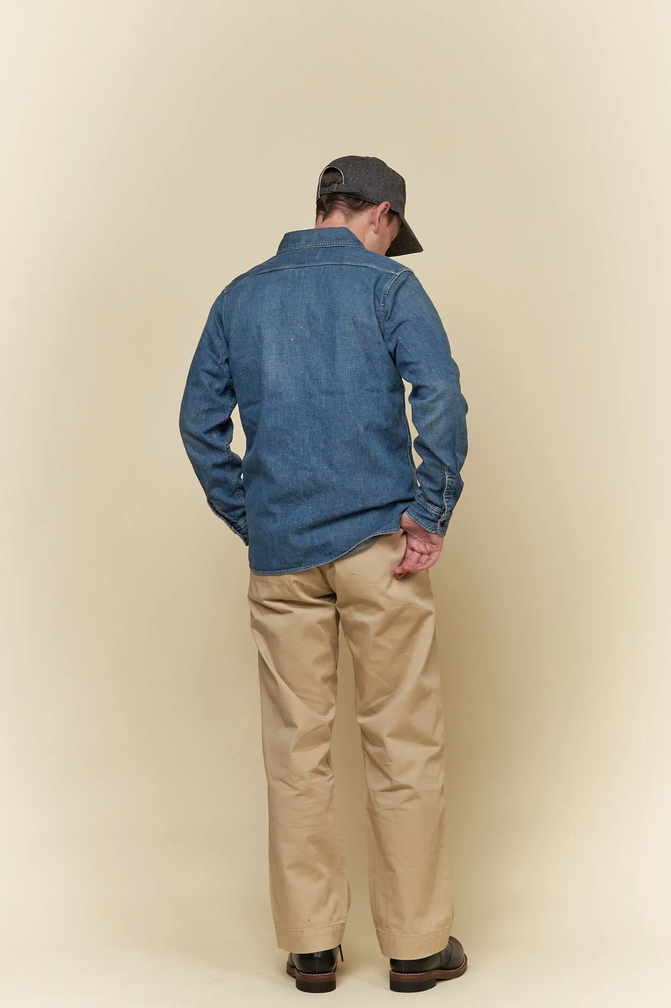 Fullcount Hand Wash Denim Work Shirt - Indigo