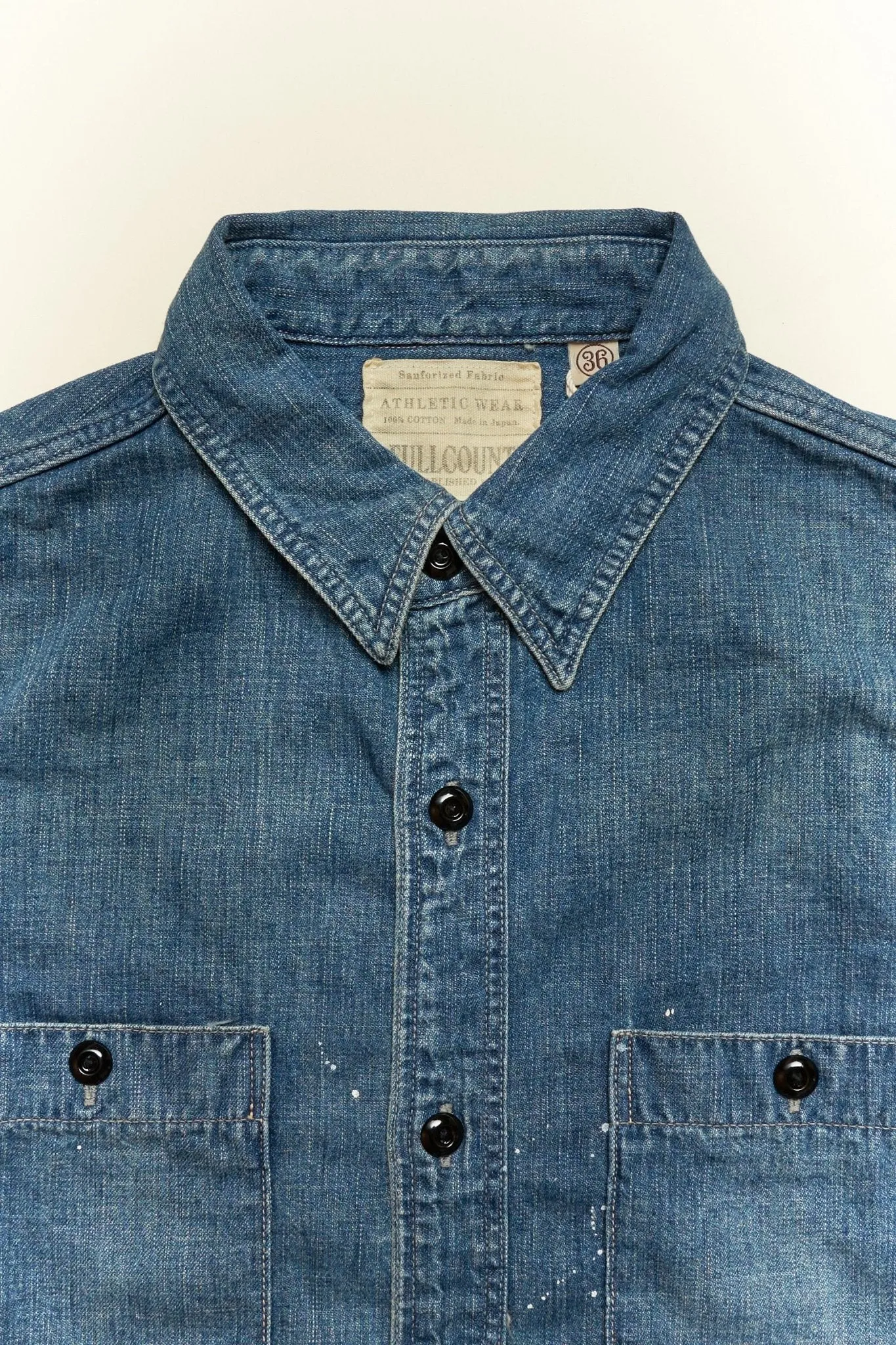 Fullcount Hand Wash Denim Work Shirt - Indigo