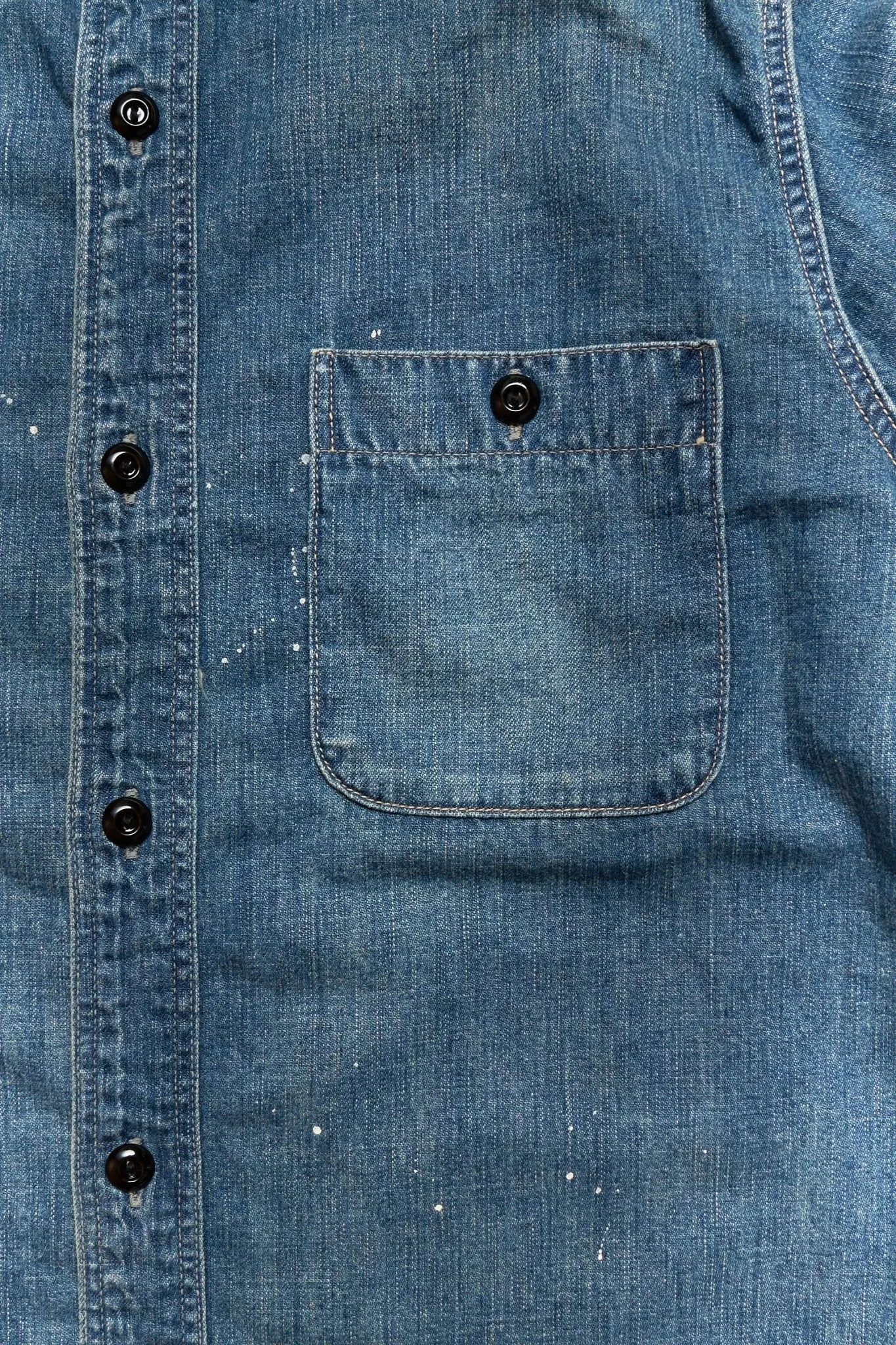 Fullcount Hand Wash Denim Work Shirt - Indigo