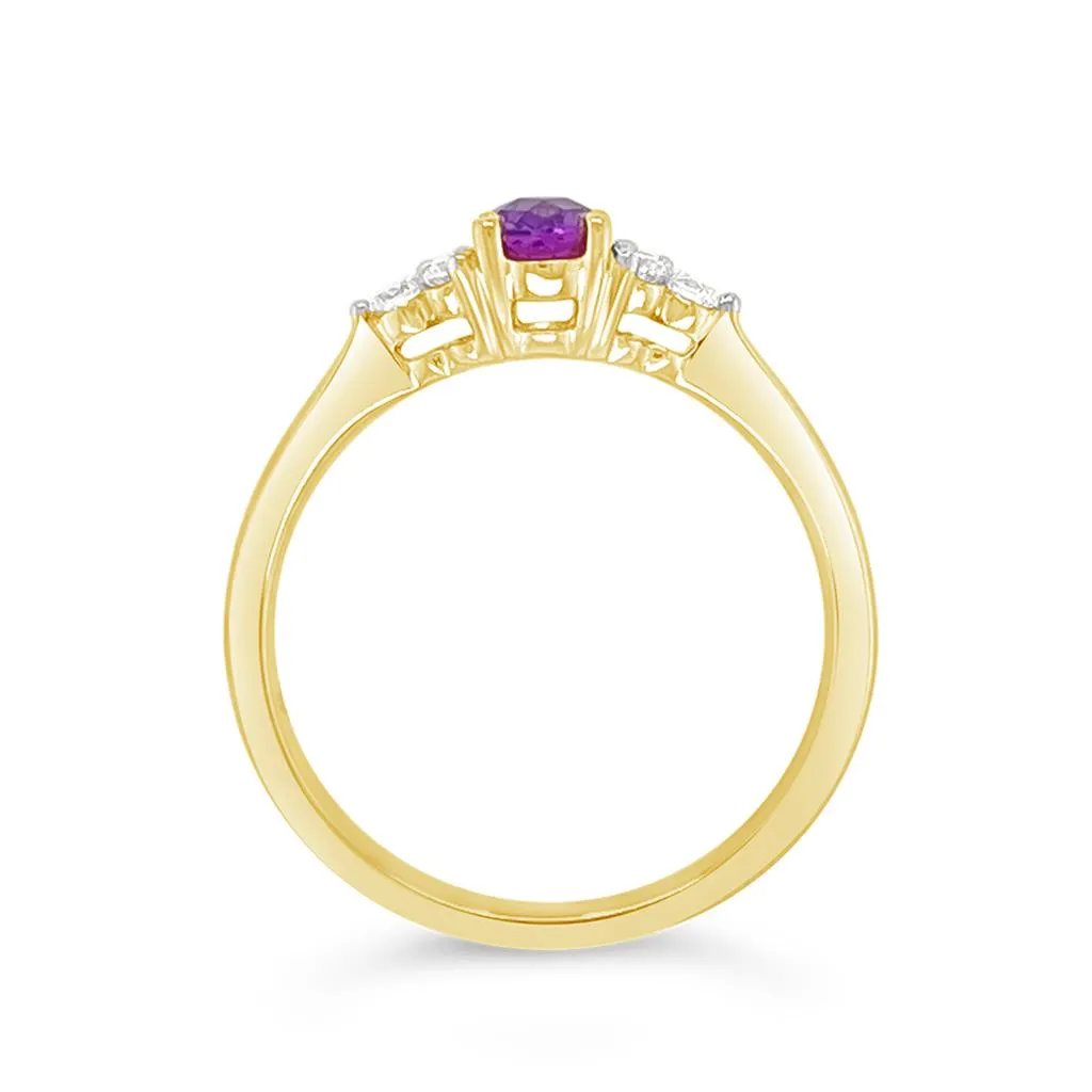 Irisa by Martin Binder Amethyst & Diamond Accent Ring