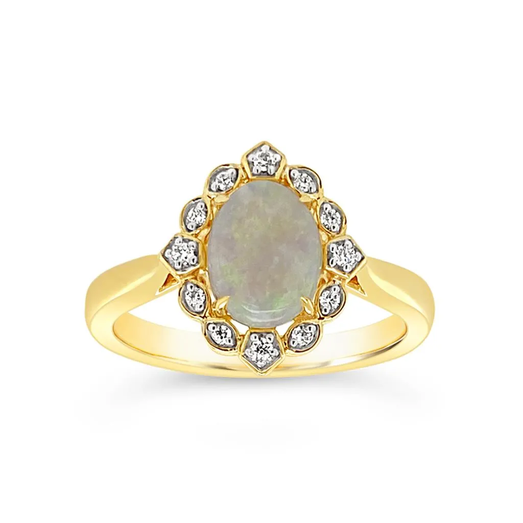 Irisa by Martin Binder Opal & Diamond Ring