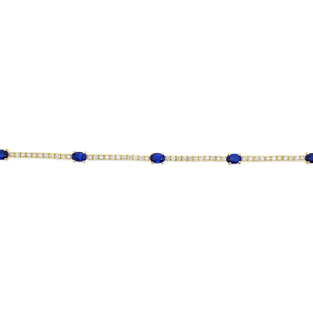 Irisa by Martin Binder Oval Blue Sapphire & Diamond Bracelet