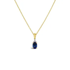 Irisa by Martin Binder Oval Blue Sapphire & Diamond Necklace