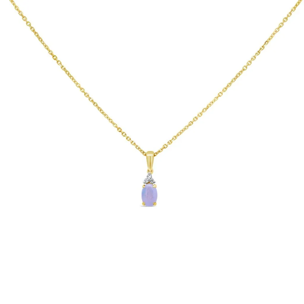 Irisa by Martin Binder Oval Opal & Diamond Accent Necklace