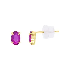 Irisa by Martin Binder Oval Ruby Stud Earrings