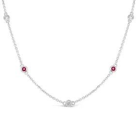 Irisa by Martin Binder Ruby Gemstone By-The-Yard Necklace