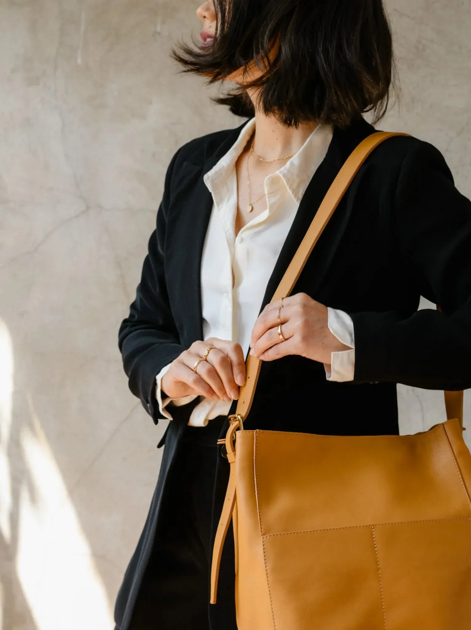 Jacklyn Work Tote - Cognac