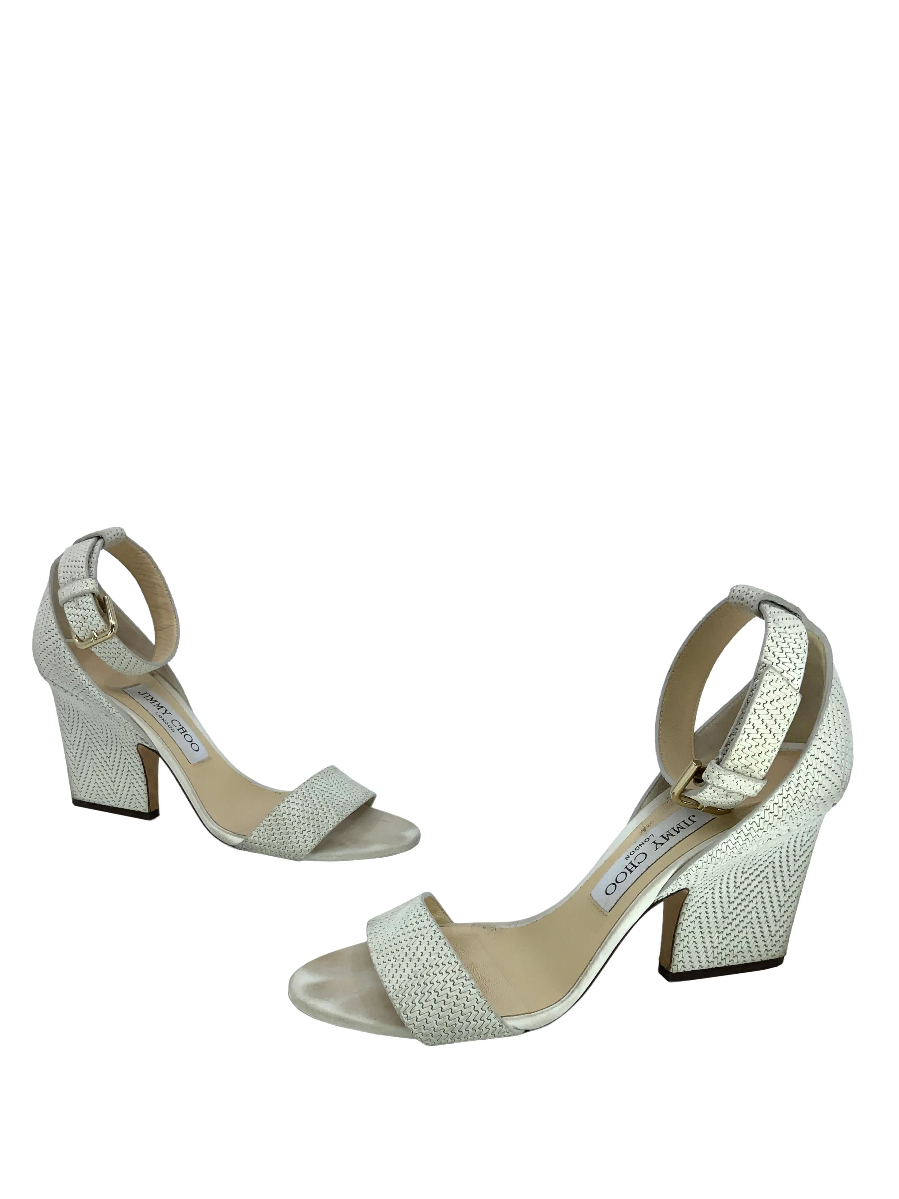 JIMMY CHOO Edina 85 Ankle Strap Sandals Size 7