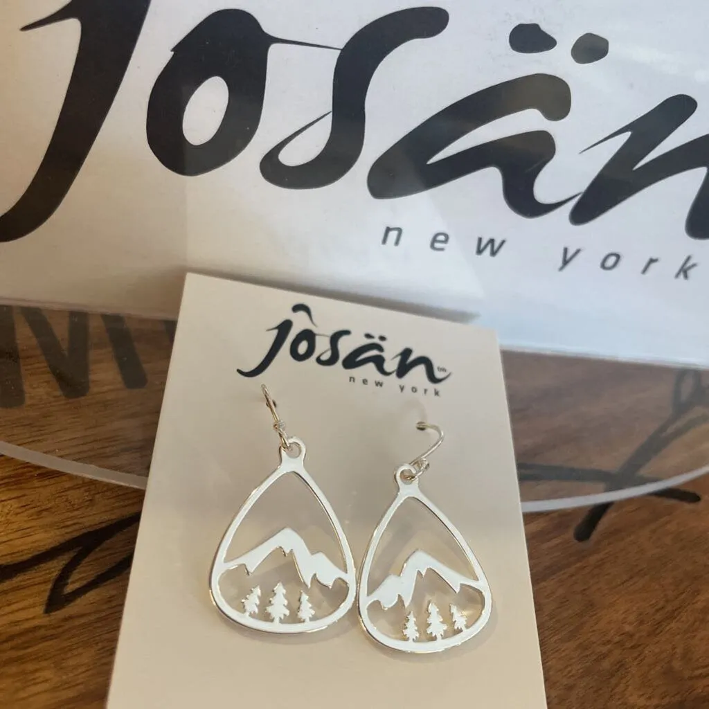 Josan Snow Cap Mt & Tree Earrings