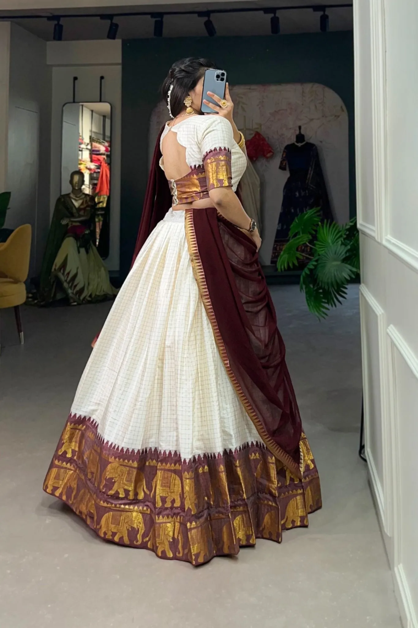 Kalyani Cotton Lehenga Choli Paired With Flowing Georgette Dupatta