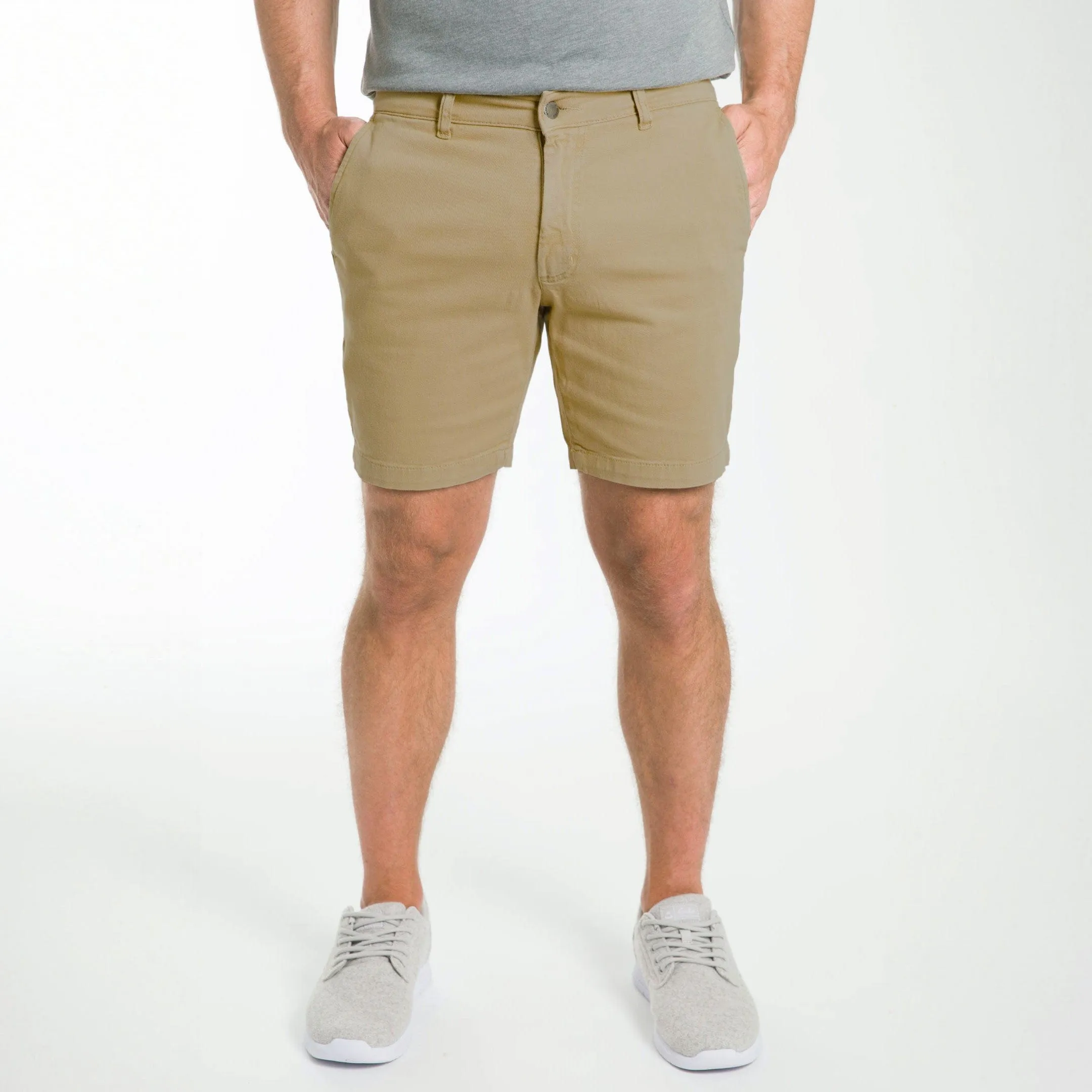 Khaki Lightweight Stretch Chino Short