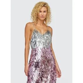 LEO LIN Taylor Sequin Lowback Maxi Dress