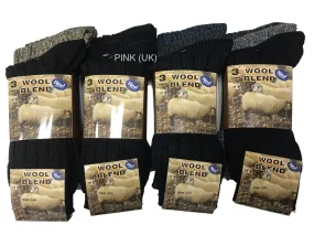 Mens Lambs Wool Socks Thermal Winter Warm Hiking Thick Work Boot Socks