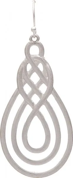 Rain - Silver Celtic Infinity Twist Earring