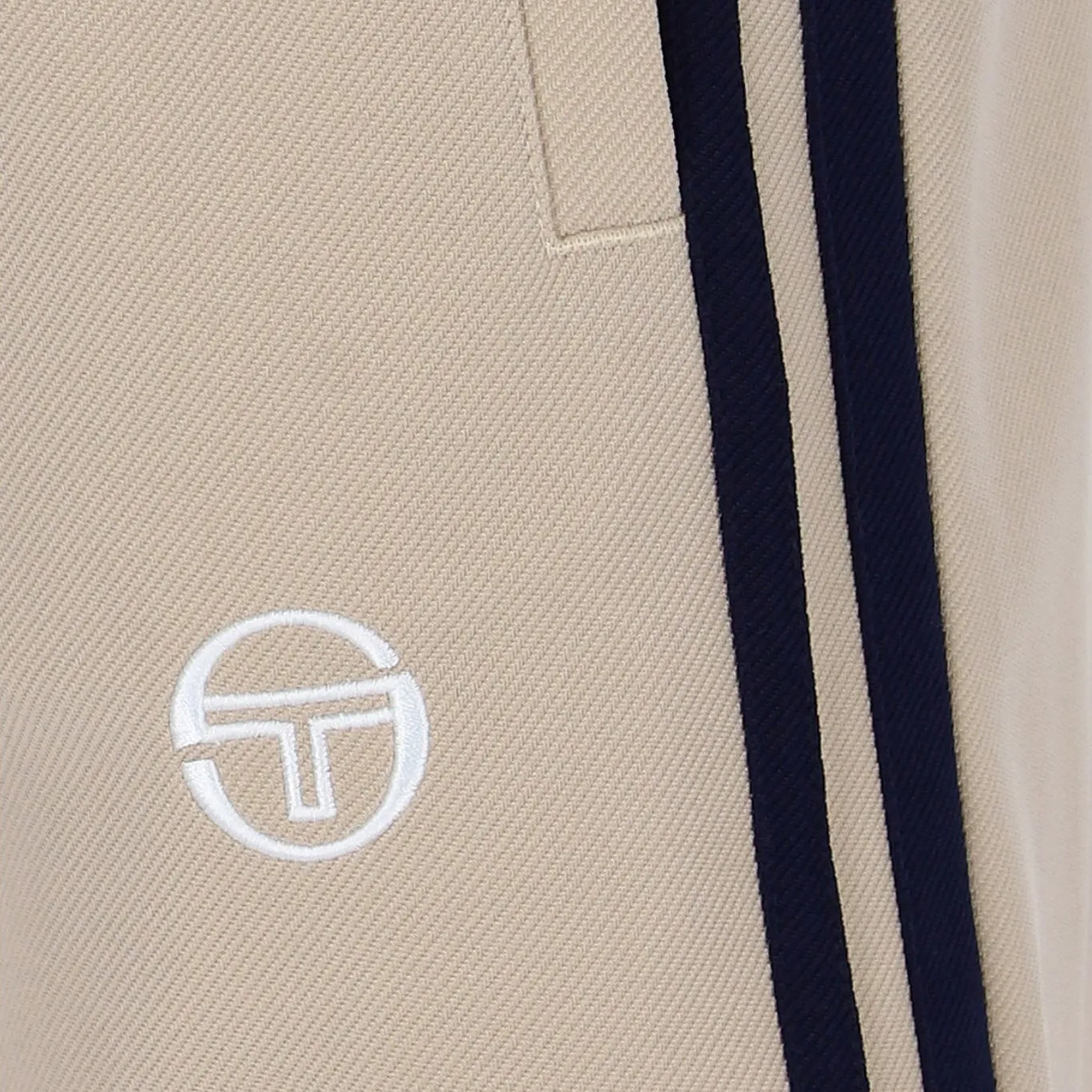 Sergio Tacchini Casual Stripe Shorts Beige/Navy