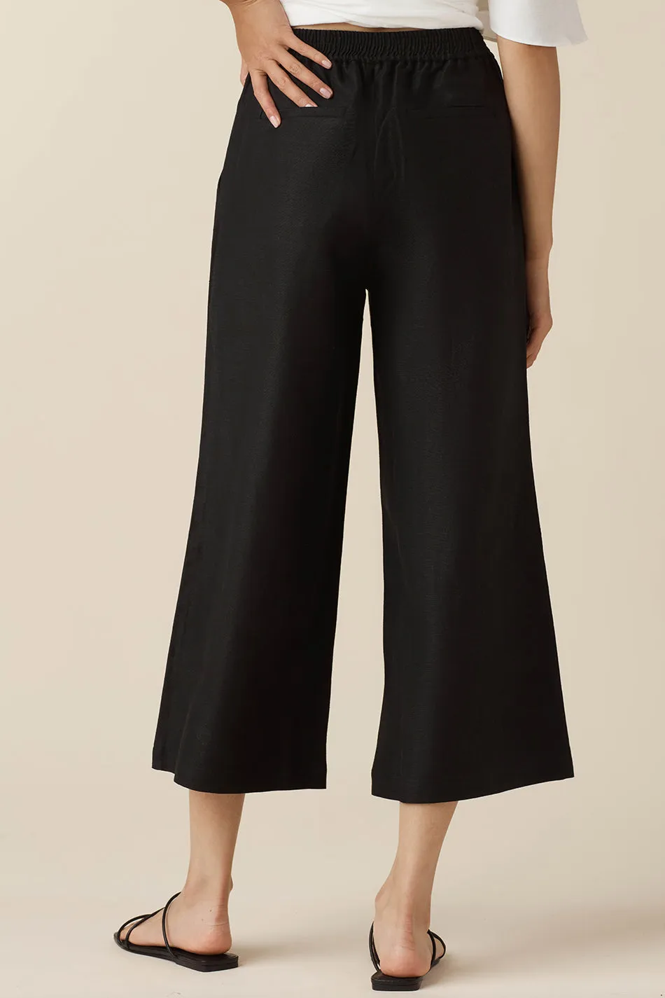 The Elastic Waist Wide Leg Pant