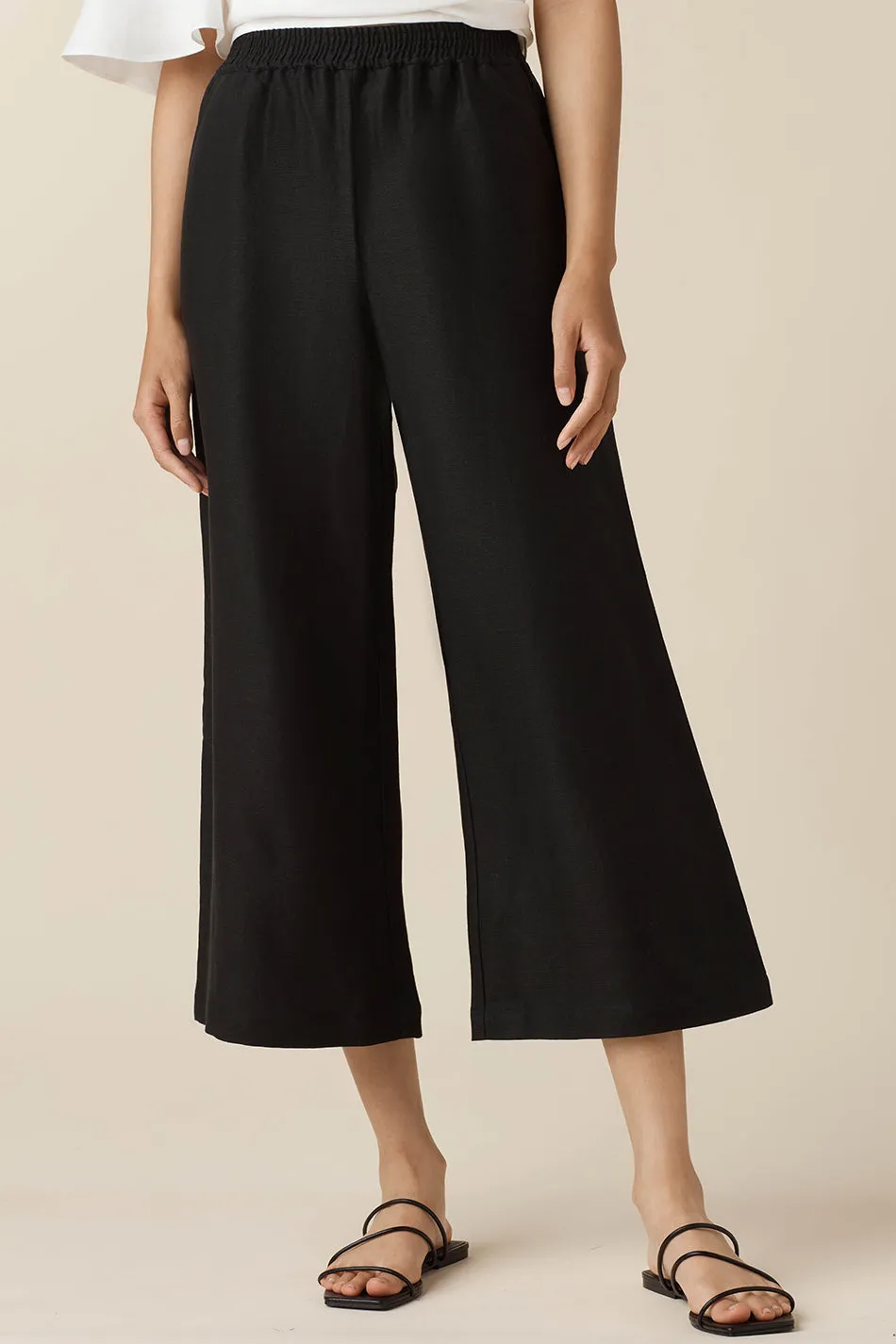 The Elastic Waist Wide Leg Pant