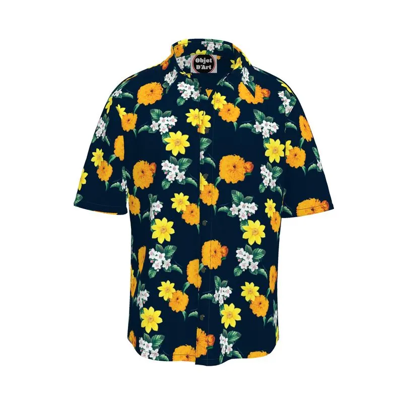 Warm Floral Short Sleeve Shirt