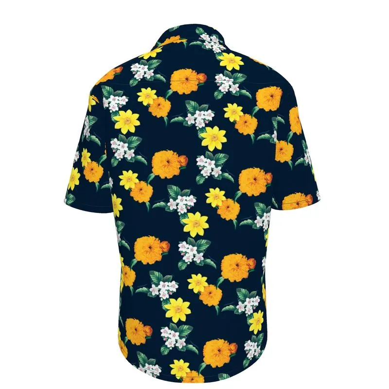 Warm Floral Short Sleeve Shirt