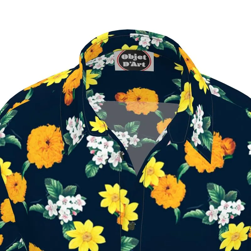 Warm Floral Short Sleeve Shirt